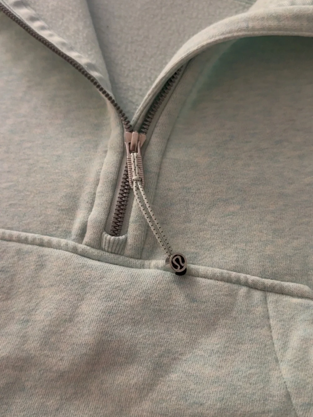 lululemon athletica Mint Green Half-Zip Scuba oversized hoodie